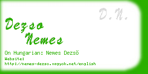 dezso nemes business card